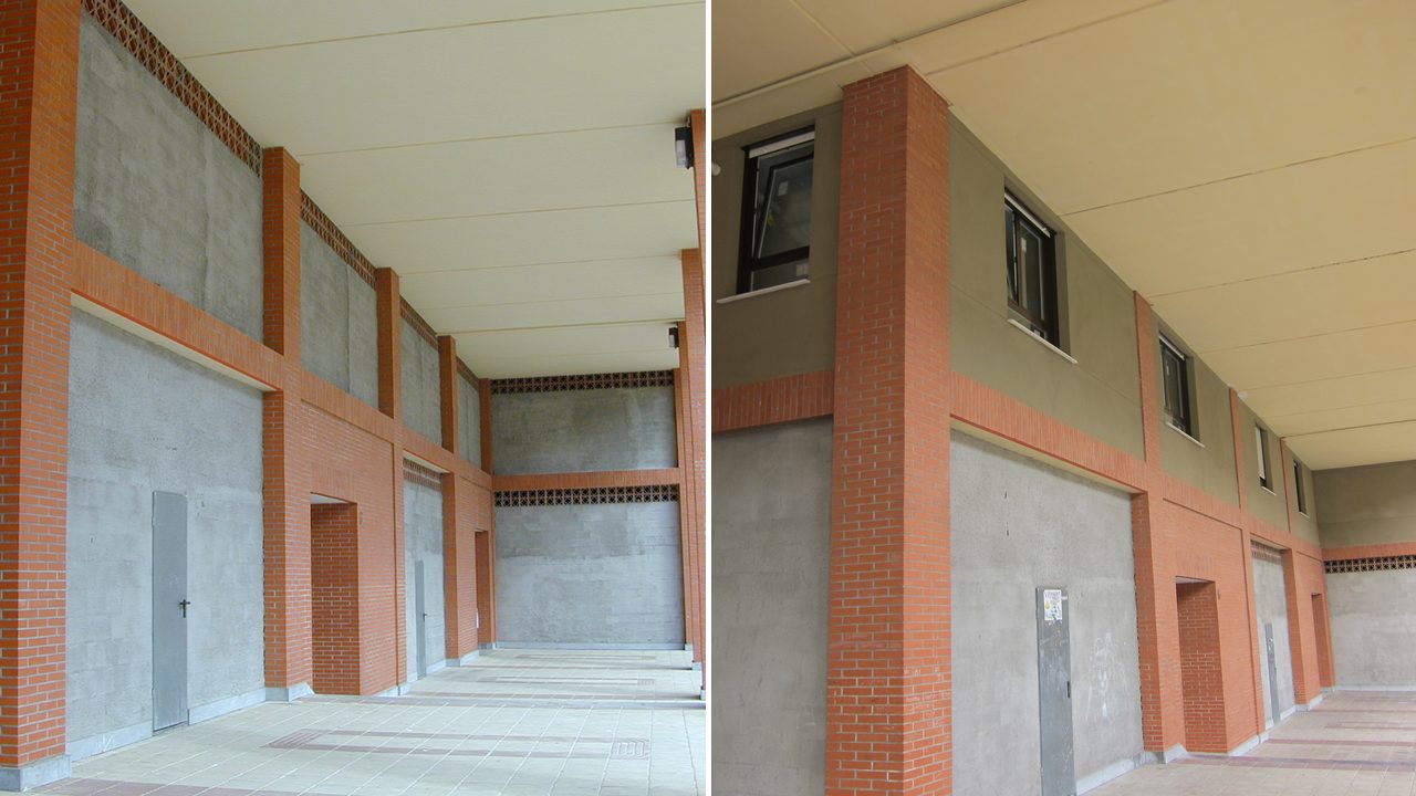 Antes y después de los soportales en San Miguel de Basauri